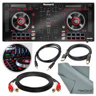 Photo Savings Numark Mixtrack Platinum DJ Controller with Jog Wheel Display and Assorted Cables Accessory Bundle