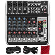 Photo Savings Behringer Xenyx QX1202USB Premium 12-Input 2-Bus Mixer with Assorted Cables Basic Bundle