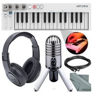 Photo Savings Arturia KeyStep 32-Note Slimkey Velocity and Aftertouch Controller and Sequencer & Deluxe Bundle w Samson Meteor Mic + SR350 Headphones + More