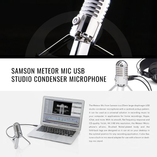  Photo Savings Novation Launchpad Pro MIDI controller and Grid Instrument with Samson Meteor Mic Studio USB Mic, Closed-Back Headphones, MIDI Cable, and Fibertique Cloth