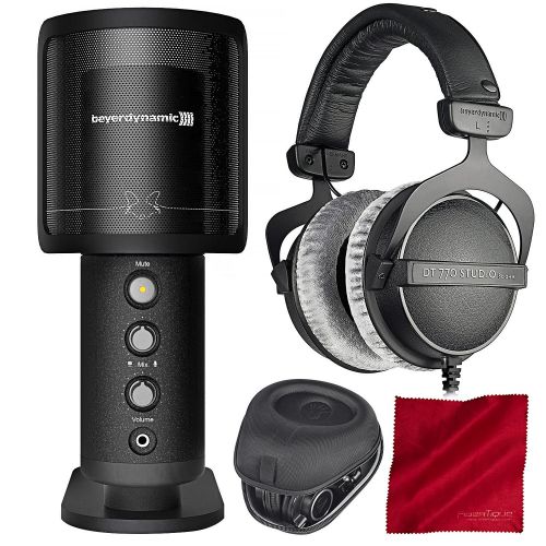  Photo Savings Beyerdynamic FOX professional USB Studio Microphone with Beyerdynamic DT770 Pro 80 ohm Headphones and Accessory Bundle