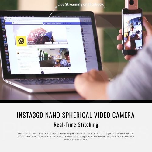  Photo Savings Insta360 Nano Spherical Video Camera iPhone (Silver) 32GB Accessory Bundle iPhone Charging Dock + Stable Tripod + Xpix Deluxe Cleaning Kit