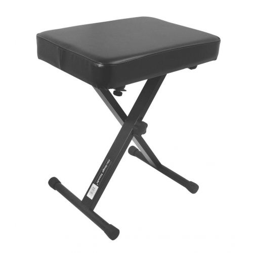  Photo4Less On Stage KT7800 Padded Keyboard Bench With On Stage Classic Single-X Keyboard Stand With On Stage KSP100 Universal Sustain Pedal With Keyboard Dust Cover for 88 Key Keyboards + Hot