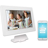 [아마존베스트]PhotoSpring (32GB) 10-inch WiFi Cloud Digital Picture Frame - Battery, Touch-Screen, Plays Video and Photo Slideshows, HD IPS Display, iPhone & Android app (White - 32,000 Photos)