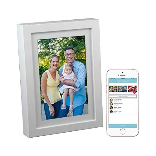  [아마존베스트]PhotoSpring 8 (16GB) 8-inch WiFi Cloud Digital Picture Frame - Battery, Touch-Screen, Plays Video and Photo Slideshows, HD IPS Display, iPhone & Android app (White - 15,000 Photos)