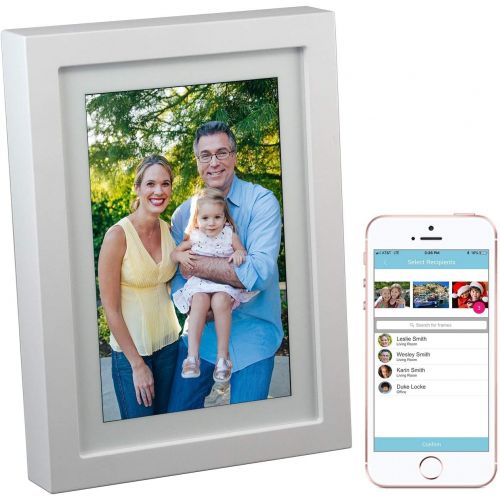  [아마존베스트]PhotoSpring 8 (16GB) 8-inch WiFi Cloud Digital Picture Frame - Battery, Touch-Screen, Plays Video and Photo Slideshows, HD IPS Display, iPhone & Android app (White - 15,000 Photos)