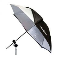 Photogenic 45 Umbrella Silver, With Removable Black Backing Cover, Has Exposed Ribs (US45)