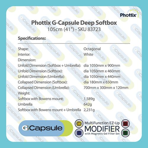  Phottix G-Capsule Hexadecagon Standard Softbox (41