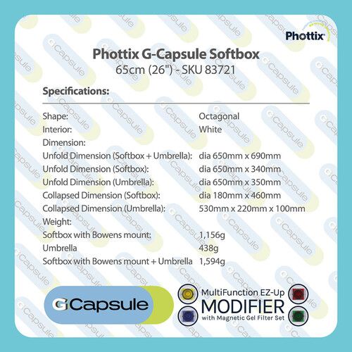  Phottix G-Capsule Hexadecagon Standard Softbox (26