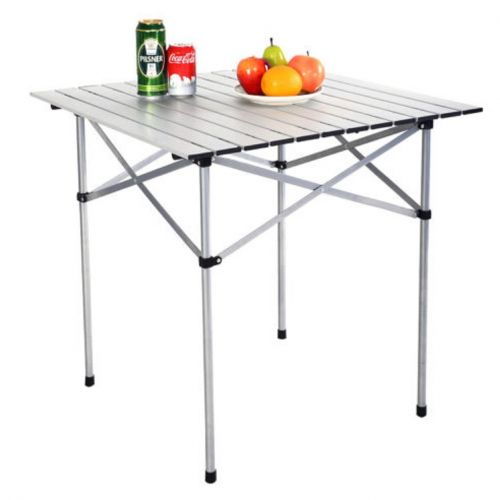  Phumon567 28x28 Roll Up Table Camping Set Up Folding Small Portable Square Aluminum with Bag Picnic Beac