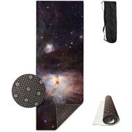 PhyShen Unisex Fitness Yoga Mat Nebula Space Univers Unique Non-Slip Pattern Towels,Pilates Sports Paddle Board Yoga Exercise 24 X 71 Inches Durable Yoga Mats,All-Purpose