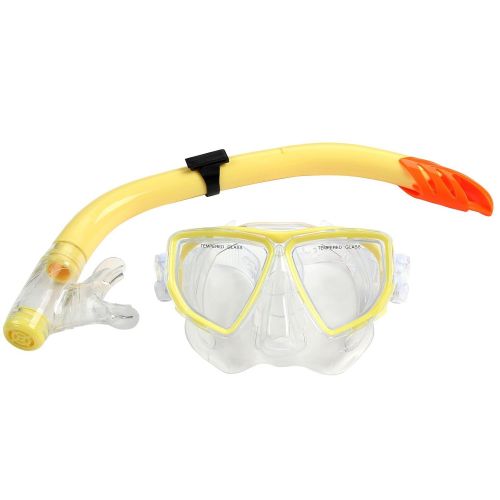  Physionics Schnorchelset | mit Tauchmaske und Schnorchelrohr, inkl. Ablassventil, Farbauswahl | Taucherbrille, Schnorchelmaske, Snorkeling Mask, Herren, Damen, Erwachsene, Kinder