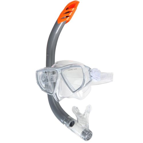  Physionics Schnorchelset | mit Tauchmaske und Schnorchelrohr, inkl. Ablassventil, Farbauswahl | Taucherbrille, Schnorchelmaske, Snorkeling Mask, Herren, Damen, Erwachsene, Kinder