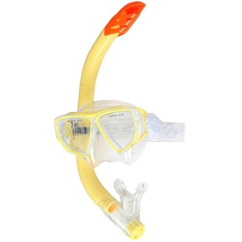  Physionics Schnorchelset | mit Tauchmaske und Schnorchelrohr, inkl. Ablassventil, Farbauswahl | Taucherbrille, Schnorchelmaske, Snorkeling Mask, Herren, Damen, Erwachsene, Kinder