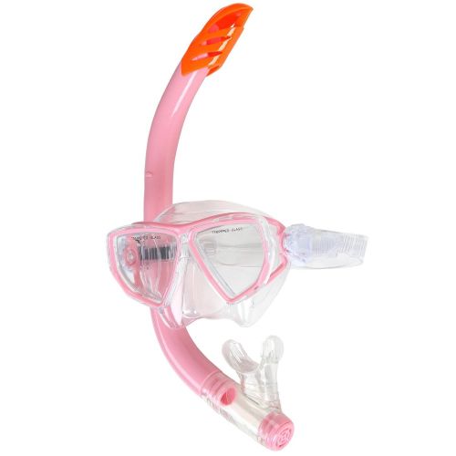  Physionics Schnorchelset | mit Tauchmaske und Schnorchelrohr, inkl. Ablassventil, Farbauswahl | Taucherbrille, Schnorchelmaske, Snorkeling Mask, Herren, Damen, Erwachsene, Kinder