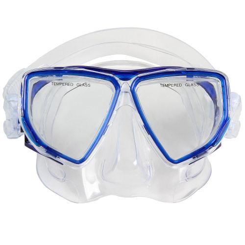  Physionics Schnorchelset | mit Tauchmaske und Schnorchelrohr, inkl. Ablassventil, Farbauswahl | Taucherbrille, Schnorchelmaske, Snorkeling Mask, Herren, Damen, Erwachsene, Kinder