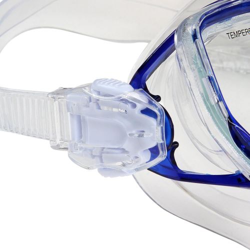  Physionics Schnorchelset | mit Tauchmaske und Schnorchelrohr, inkl. Ablassventil, Farbauswahl | Taucherbrille, Schnorchelmaske, Snorkeling Mask, Herren, Damen, Erwachsene, Kinder