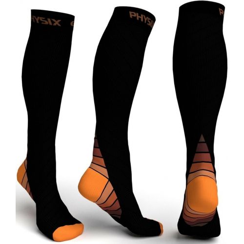  [아마존 핫딜] [아마존핫딜]Physix Gear Sport Compression Socks for Men & Women 20-30 mmHg - Athletic Fit