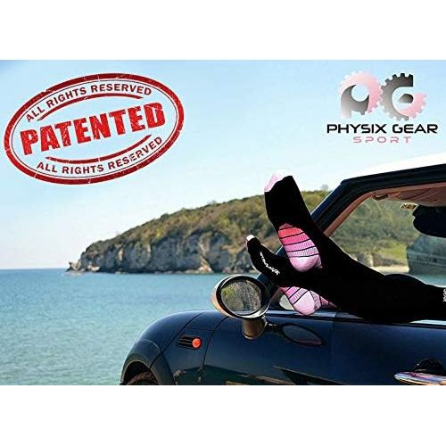 Physix Gear Sport Compression Socks for Men & Women 20-30 mmHg - Athletic Fit