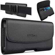 [아마존베스트]PiTau Bomea iPhone 8 6 6S iPhone 7 Leather Case Holster Belt Case with Clip/Loops Belt Pouch Holder for Apple iPhone 6 6S 7 8 Phone with a Slim Hard Case on - Built in ID Card Slot - Bla