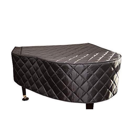  Piano Covers and More!!! ~ Grand Piano Protective Covers Piano Cover/Baby Grand Piano Cover - 5’ - 5 1 Black Quilted | Grand Piano Cover - Custom Made | Bundle with L&L Design Piano-Table Topper (2 Items)