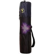 [아마존베스트]Piasana Nylon yoga bag in black with mesh area for ventilation and storage, adjustable shoulder strap, for yoga mats up to 61 cm wide.