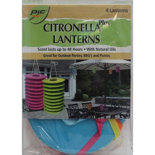  Pic CYL-LAN Mosquito Repellent Citronella Plus Paper Lanterns, Pack of 4 by PIC