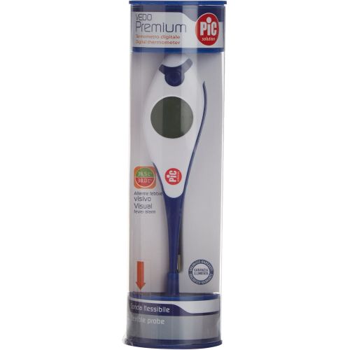  Pic Solution VEDOPREMIUM Digitales Thermometer mit flexibler Spitze und grossem Display, weiss und marineblau