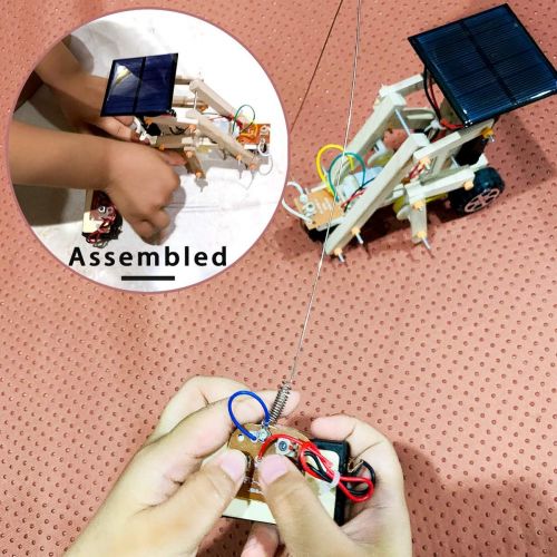 [아마존베스트]Pica Toys Wooden Solar & Wireless Remote Control Robotics Creative Engineering Circuit Science STEM Building Kit - Dual Powers for Electric Motor - DIY Experiment for Kids, Teens a