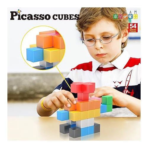  PicassoTiles Magnet Cube Building Blocks 54 Pieces 1.2