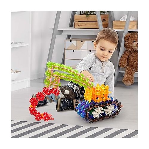  PicassoTiles 550 Piece Building Chips Interlocking Construction Toys Creative Disc Block Toy Kit 3D Stacking Puzzle STEM Learning Early Education for Preschool Montessori Kids Boys Girls Age 3 PTF55