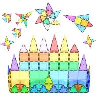 PicassoTiles 60 Piece Set 60pcs Magnet Building Tiles Clear Magnetic 3D Blocks Construction Playboards - Creativity beyond Imagination, Inspirational, Recreational, Educational, Conventional