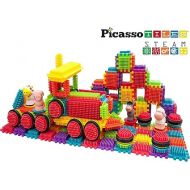 Picasso Toys PTB151 151pcs Hedgehog Block Block STEM Building Tiles Truck Theme Set Learning Playset STEM Toy Set Educational Kit Child Brain Development Preschool Kindergarten Toy w/Animal Figures