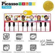 [아마존베스트]PicassoTiles PTM200 Portable Large Piano Keyboard Educational Musical Playmat w/ 17-Key, 6 Musical Instruments, 7 Demo Songs, Built-in Speaker, Record & Playback for Toddlers and K