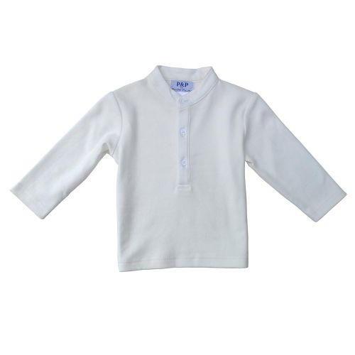  Piccino Piccina Baby Boys Buttoned Shirt - Cream Colored