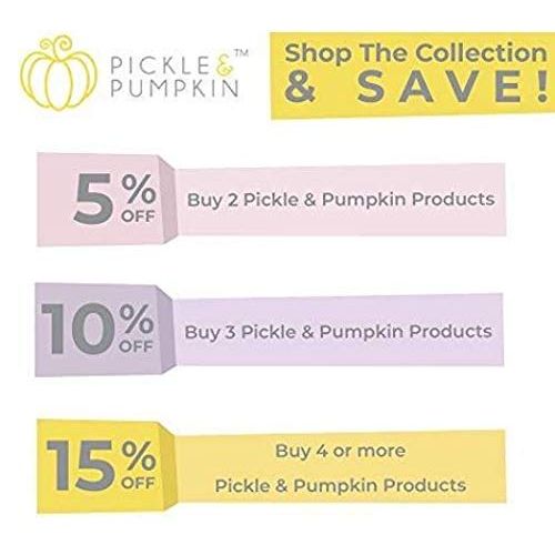  [아마존베스트]Pickle & Pumpkin Pack n Play Sheet | 2 Pack Mini Crib Sheet in 100% Organic Jersey Cotton | Ideal as Pack n Play Mattress, Playpen, Portable Crib or Playard Sheets | Chevron & Fox