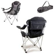 Picnic Time San Antonio Spurs Black Polyester Canvas Reclining Camp Chair by Oniva