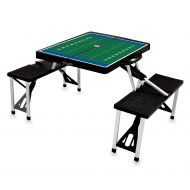 Picnic Time Portable Folding Picnic Table with Football Field Design and Seating for 4