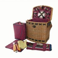 Picnic & Beyond Willow BBQ Picnic Basket w Wicker Construction