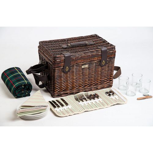  Picnic & Beyond Enchanted Evening Collection - (A) 4 Person Willow Picnic Basket