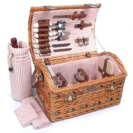 Picnic & Beyond Tan Colored Willow and Seagrass Picnic Basket