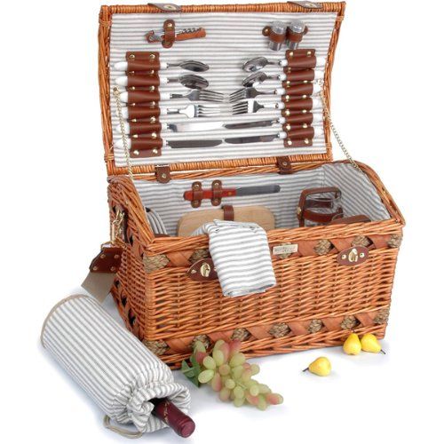  Picnic & Beyond Willow Picnic Basket (Brown)