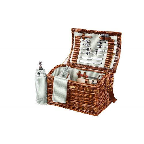  Picnic & Beyond Willow Picnic Basket (Brown)