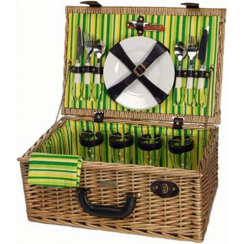  Picnic & Beyond Willow Picnic Basket from Picnic and Beyond