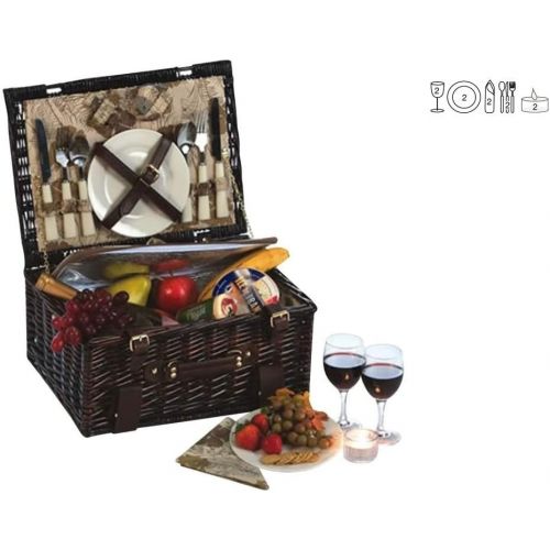  Picnic Plus Copley 2 Person Picnic Basket with Insulated Cooler