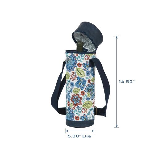  Picnic Plus Insulated Wine Bottle Carrier Wine Tube (Wine Glasses)