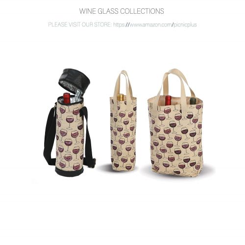  Picnic Plus Insulated Wine Bottle Carrier Wine Tube (Wine Glasses)