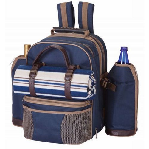  Picnic Plus Oak & Olive Tremont 4 Person Picnic Backpack