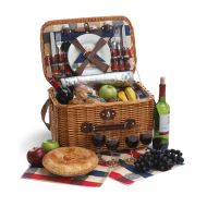Picnic Plus Rustica 4 Person Picnic Basket - Complete set with insulated cooler
