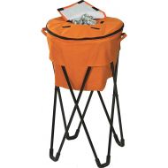 Picnic Plus 72 Can Insulated, Leakproof Tub Cooler with Stand and Travel Bag Orange
